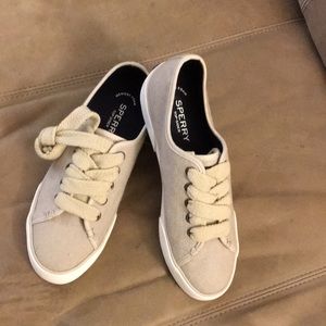 NWT  Sperry  memory foam Top-sider Size7.5 Lite beige Taupe Sneaker